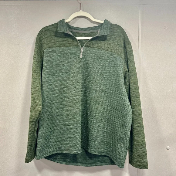 GH Bass and Co. Size: Large - 1/4 Zip Pullover Color: Scarab Green - Picture 1 of 3